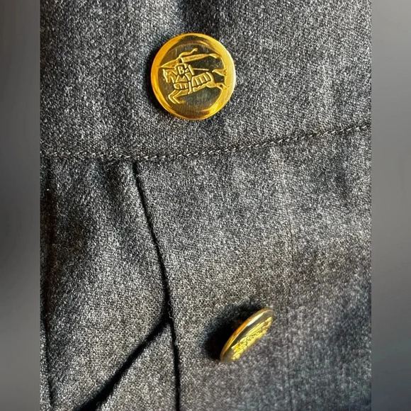 Burberrys A Line Button Wool Skirt Pockets Size 6 work wear Professional - Picture 3 of 7